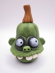 Halloween folk art zombie pumpkin