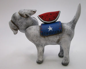 4th of July DOG with watermelon