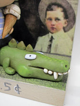 Boy with ice cream riding alligator Diorama #6