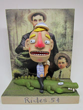 Boy with ice cream riding alligator Diorama #6