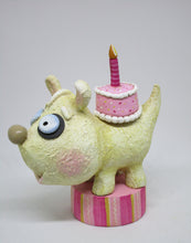 Birthday folk art style dog with cake on his back Wacky Character