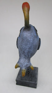 Textured folk art style bird blue partridge style misc SALE