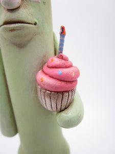 Birthday candle man with cupcake - misc