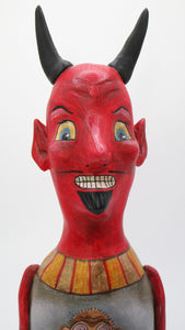 NEW paper clay folk art DEVIL carnival style "madness"