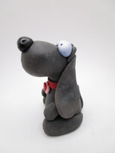 Valentine folk art dog with heart collar