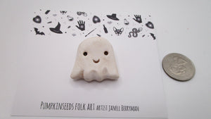 Halloween Ghost Pin ready to wear signed art misc