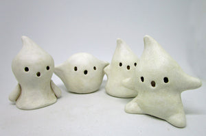 Halloween folk art style ghost set of 4 little ghouls!