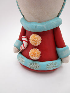 Christmas retro color gumdrop snowman