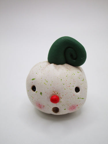 Little Halloween folk art white pumpkin