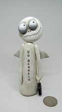 Halloween "no regrets" skelly skeleton with soldered charm black cat