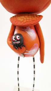 Halloween folk art adorable pumpkin man vintage style - paper clay