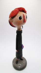 Halloween girl tall with amazing hair - paper clay