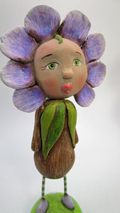 NEW paper clay PURPLE flower girl spring time Easter fun!