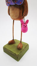 NEW paper clay EASTER Bunny with carrot hat and peep charm