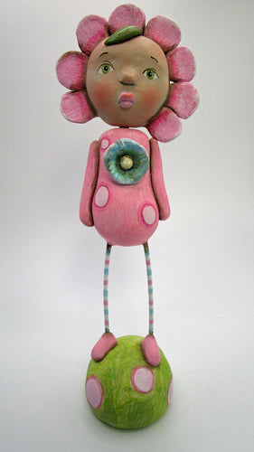 NEW paper clay PINK flower girl spring time Easter fun