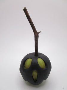 Halloween folk art poison apple ghoul