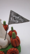 Halloween folk art pumpkins for sale wagon with ghost
