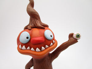 Halloween folk art "Eye see you" pumpkin tree man