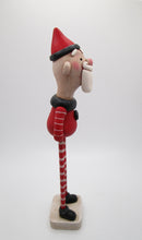 Christmas folk art Santa with wood legs SUPER adorable
