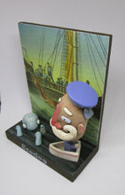 Diorama folk art Seadog - Sailor in boat with octopus and sea theme number 4