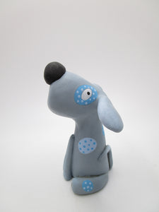 Gray blue dog wacky character misc