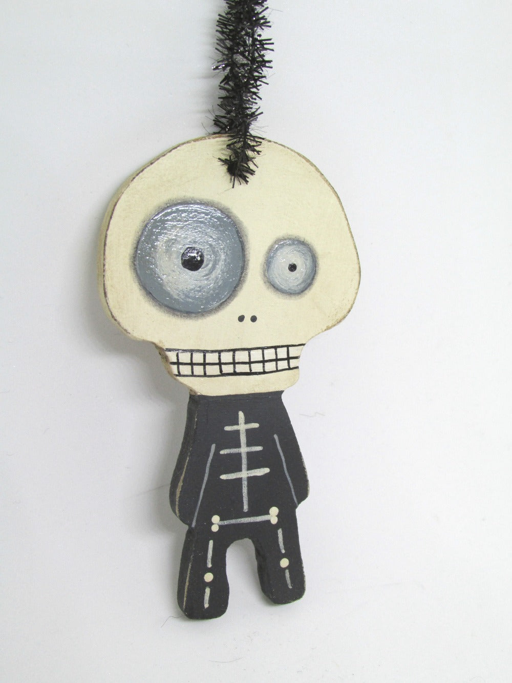 Halloween folk art style Skelly Skeleton ORNAMENT