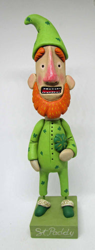 SPRING St. Patrick's day Sleepy time leprechaun wearing long john jammies