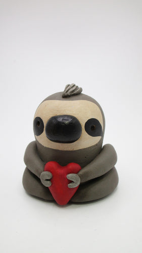 Valentine LOVE sloth sitting holding heart great gift