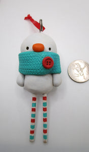 Christmas snowman ornament wooden legs ready for your tree!