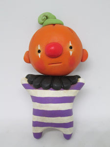 Halloween folk art style Pumpkin man with striped body WALL DECOR