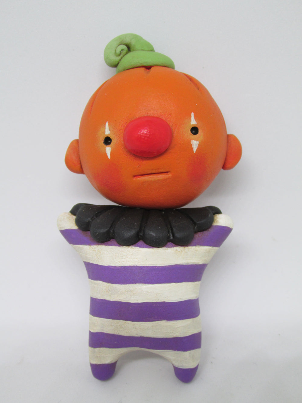 Halloween folk art style Pumpkin man with striped body WALL DECOR