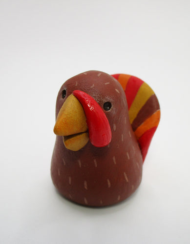 Thanksgiving folk art small TURKEY cute!