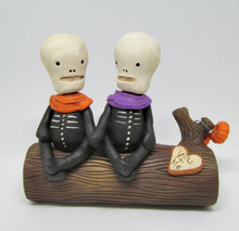 Halloween folk art Skelly Skeletons in LOVE adorable!
