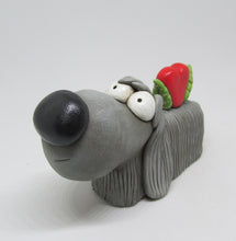 Valentine dog grey with heart adorable!!!