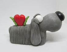 Valentine dog grey with heart adorable!!!
