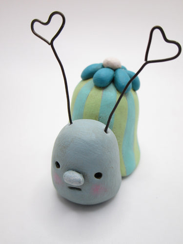 Valentine little snail with love antenna!