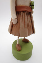 St Patrick's VINTAGE style onion girl with four leaf clover - spring time