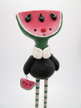 4th of July Watermelon Man with watermelon charm and wood legs