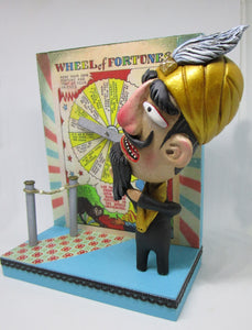 Diorama number 9 in limited series ZOLTAR with wheel of fortune spinner wacky character